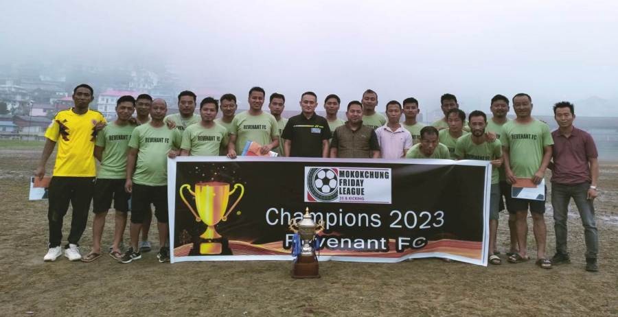 Revenant Football Club winner of the third edition of the Mokokchung Friday League at Imkongmeren Sports Complex, Mokokchung on July 14. (Morung Photo)